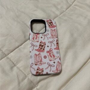 Stylish Pink Boot Pattern Phone Case